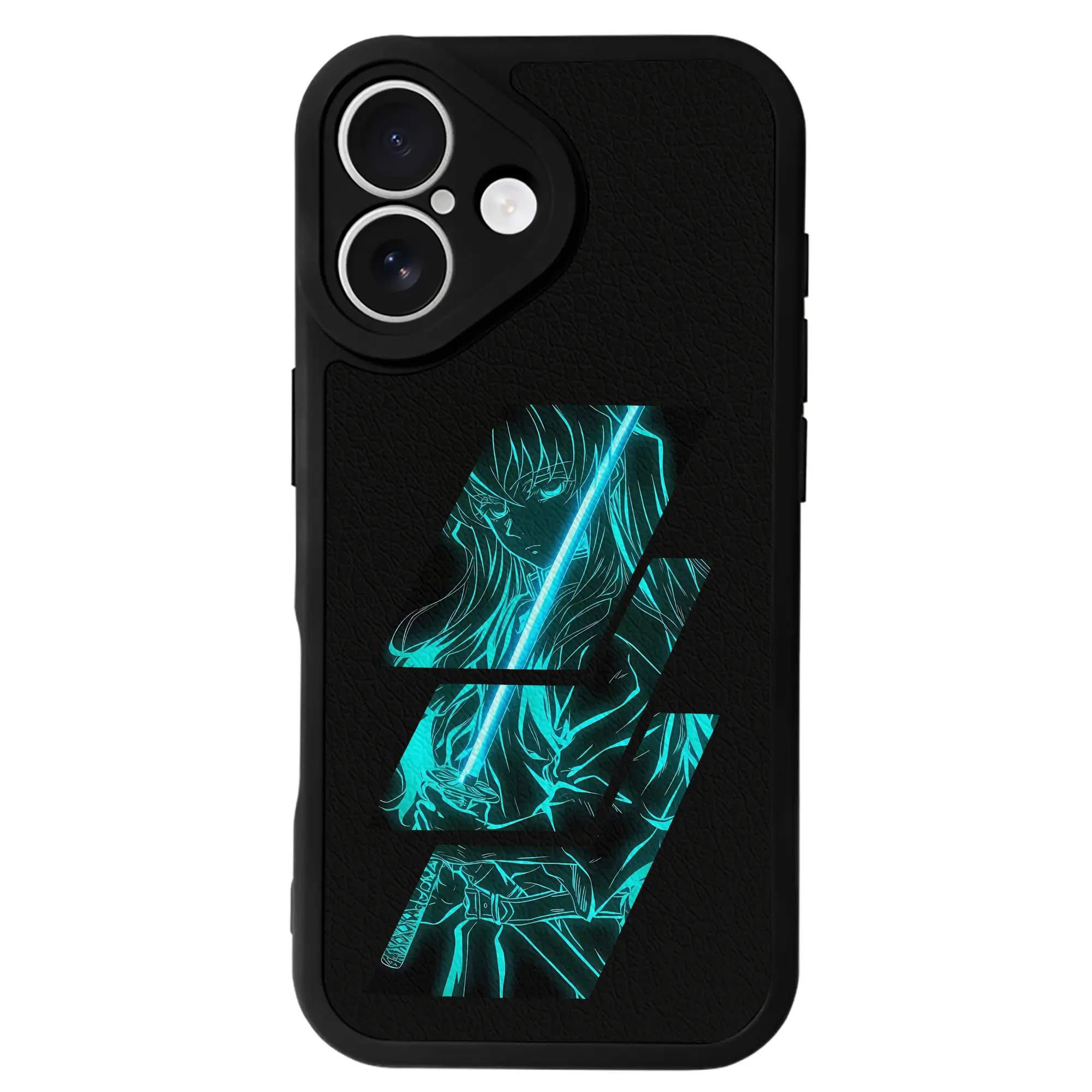 鬼滅の刃 グッズ,時透 無一郎 - IPhone 16シリーズ対応 ・ シリコンスマホケース ・ レザー調 ・ 高精度フィット ・ 耐衝撃 ・ ワイヤレス充電対応 ・ 精密カット